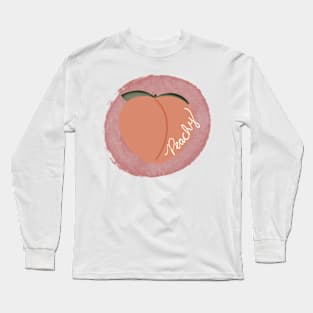 Peachy watercolor Long Sleeve T-Shirt